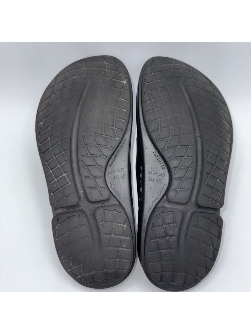 Oofos Ooahh Sandals Men’s 7 Women’s 9 Black Recovery Slip On Comfort Slides - Picture 9 of 10